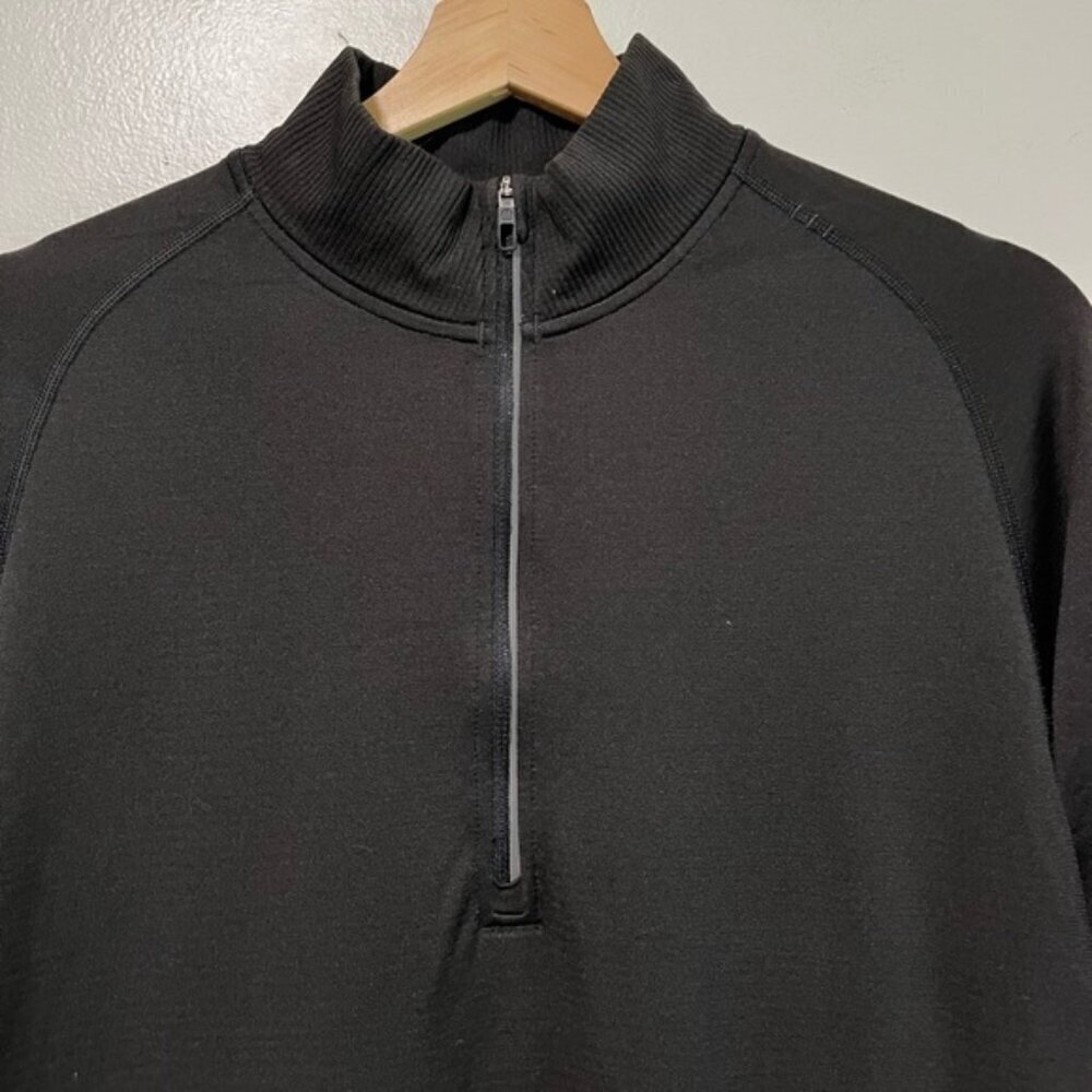 Lululemon Men’s Black Quarter-Zip Long Sleeve Shirt - Pit to Pit 20” - Picture 7 of 10